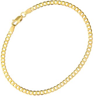 Diamant L'éternel 9ct geelgouden 2,2 g kinarmband, 19 cm/7,5 inch lengte, 3 mm breed