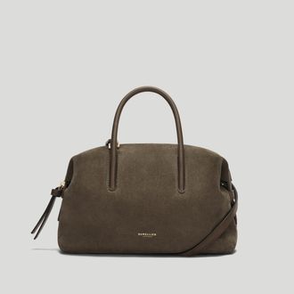 DeMellier The Small Stockholm in Hazel Suede Leather Top handle bag