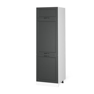 Vicco Armario Para Frigor&iacute;fico Empotrado R-line, Antracita Casa De Campo, 60 Cm