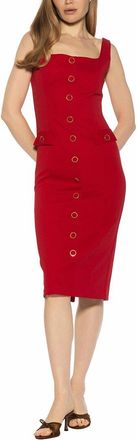 Alexia Admor Mae Square Neck Button Down Dress