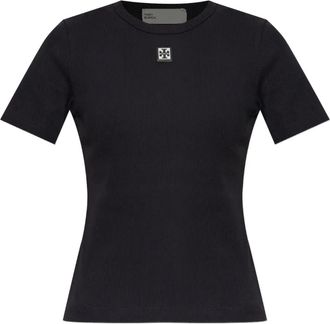 Tory Burch T-shirt con applicazione logo - Nero
