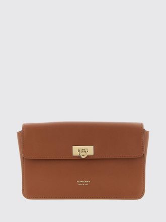 Ferragamo Mini Calfskin Leather Crossbody Bag with Gancini Logo