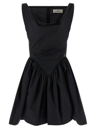 Vivienne Westwood Black Sweetheart Neck Flared Mini Dress