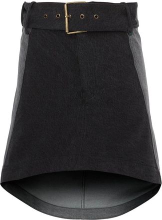 J.W.Anderson panelled mini denim skirt - women - Cotton - 10 - Grey