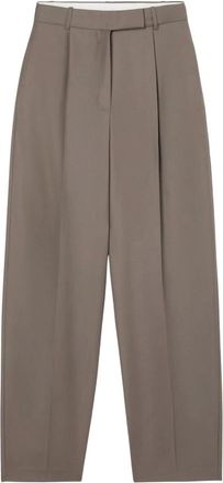 R&oacute;he Daria Single Pleat Tapered Broeken - Dames - Broeken - Bruin - Maat: S Zijde