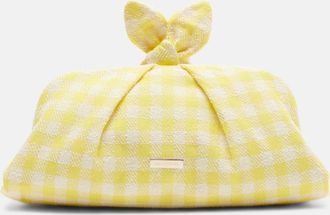 Aquazzura Bow Tie bow-detail checked clutch