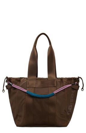Desigual Cord Detail Shopper Tote in Brown at Nordstrom