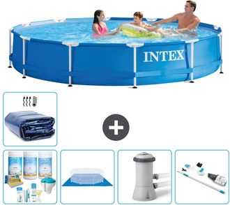 Intex Piscina Con Estructura Redonda - 366x76 Cm - 7-piezas S20443