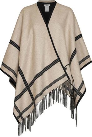 Fendi Selleria Poncho - Dames - Jassen - Beige - Maat: ONE Size Zijde