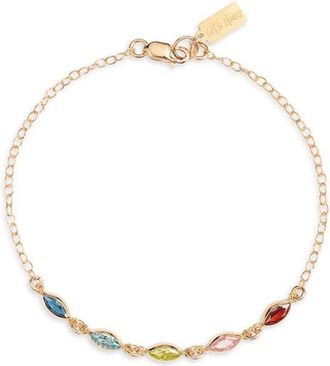 Set & Stones Marquise Multi Birthstone Bracelet in Gold /5 Charms at Nordstrom