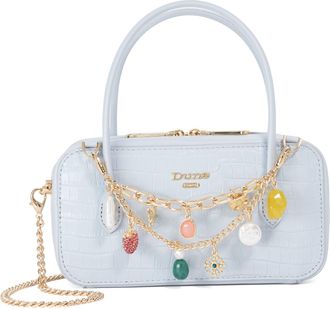 Dune London Womens Accessories Song - Charm Chain Bag Top Handle Bag - Blue - One Size