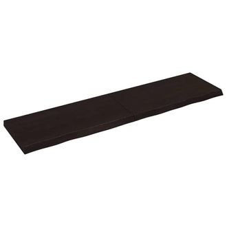 Berkfield Home Table Top Dark Grey 200x50x(2-6) cm Treated Solid Wood Oak
