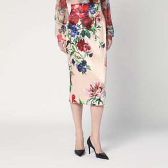 Dolce & Gabbana Gonna longuette con stampa floreale