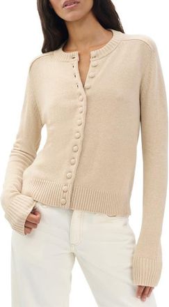 Rag & Bone Wallace Crewneck Cardigan in Oatmeal at Nordstrom, Size Xx-Small