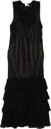 Twinset Midi Dresses, female, Black, Size: M Abito in maglia
