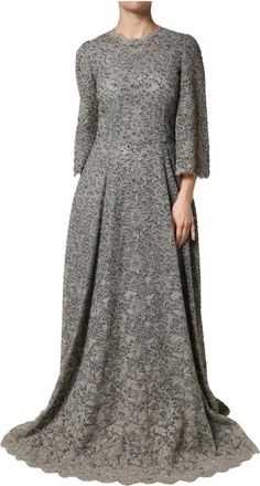 Dolce & Gabbana Mermaid Dress - Dames - Avondkleed - Grijs - L - Katoen - Kleedjes