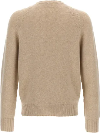 Maryya Wool Blend Crewneck Sweater - Beige