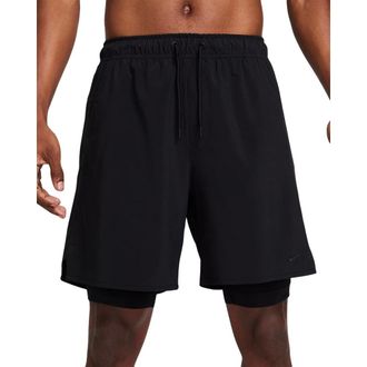 Nike Unlimited Dri-FIT 7 2-in-1 Versatile Shorts - Heren - Sport - Zwart - Maat: S Spandex