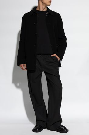 Burberry Wool Coat, Mens, Black