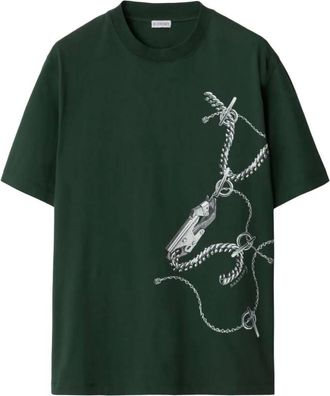 Burberry Mens Knight Hardware Cotton T-Shirt, Size XX-Small