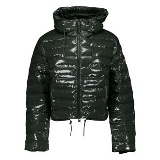 Rains Lohja Short Puffer Jacket W3T2 - Dames - Winterjassen - Groen - XL - Leer - Jassen