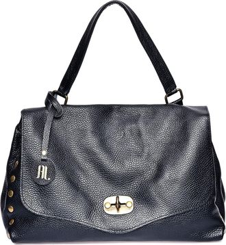 Anna Luchini Zwart Rundleer Tas