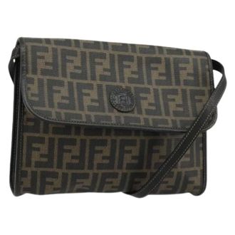 Fendi Pre-owned Cross Body Bags, female, Brown, Size: ONE SIZE Pre-owned Vintage Zucca Shoulder Bag
