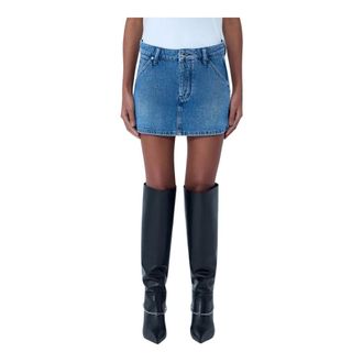 Alexander Wang Dames, Rokken, Blauw, Maat: W25 Katoen