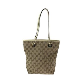 Gucci Pre-owned Shoulder Bags, female, Brown, Size: ONE SIZE Pre-owned GG Canvas Tote Bag