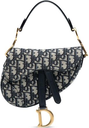 Dior Pre-owned Dior Mini Oblique Canvas Saddle Bag Ladies 03-RU-0198
