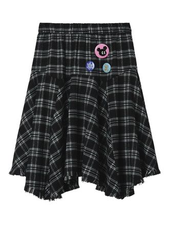 Mini Cream Minigonna tartan - Nero