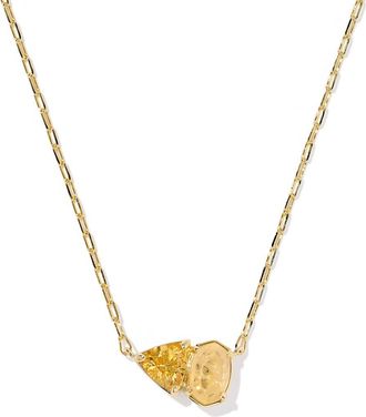 Kendra Scott Tatum Pendant Necklace in Gold Golden Yellow Mix at Nordstrom