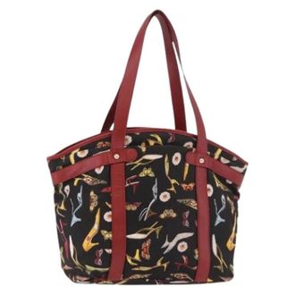 Ferragamo Pre-owned Tote Bags, female, Multicolor, Size: ONE SIZE Pre-owned Canvas Tote Bag