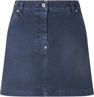 Halfboy Minirok met middelhoge taille - Dames - Spijkerrokken - Blauw - XS - Katoen - Rokken