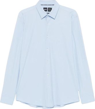 HUGO BOSS P-Hank Slim-Fit Shirt - Heren - Zakelijke Overhemden - Blauw - 4XS - Overhemden