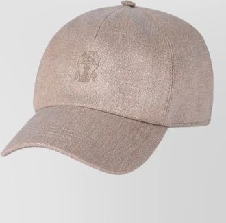 Brunello Cucinelli linen baseball cap curved brim design