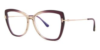 Tom Ford Blue Light Block Butterfly Ladies Sunglasses FT5882-B 083 55