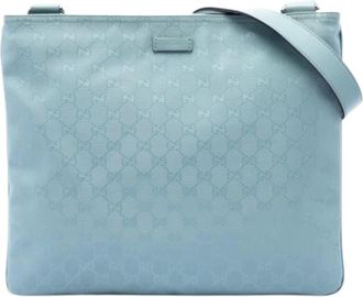 Gucci Pre-owned Vintage Crossbody Bag - Dames - Vintage Schoudertas - Blauw - ONE Size - Leer - Vintage