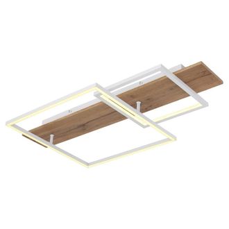 Netlighting Vanni 75x40cm Semi Flush Ceiling Light White Matt 2x LED 3000K | Size: 75x40 cm
