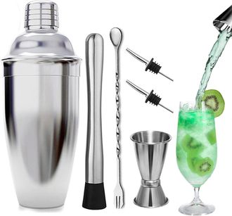 OEM Coctelera De Acero Inoxidable, Kit Profesional De Coctelera Para Barman, Juego De 6 Piezas, Regalo De Cumplea&ntilde;os