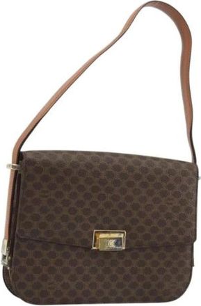 Celine Pre-owned Vintage Shoulder Bag - unisex - Vintage Schoudertas - Bruin - ONE Size - Leer - Vintage