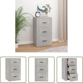 vidaXL vidaXL Credenza con cassetti - Credenza Grigio Cemento 40x33x70 cm in Legno Multistrato