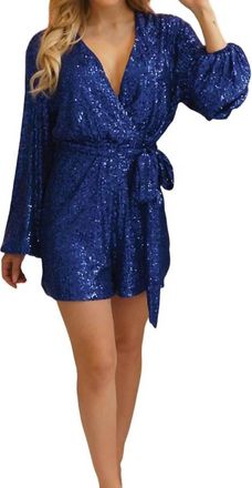 Jay Godfrey Karlee Sequin Romper In Blue