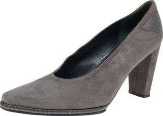 Stuart Weitzman Grey Suede Pumps