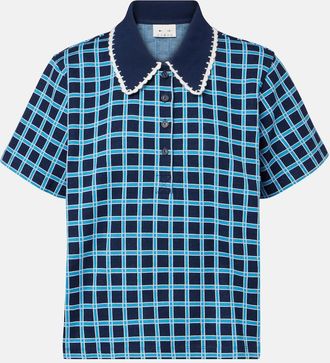 The Upside Clubhouse Dom checked cotton polo shirt