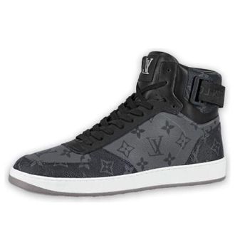 Louis Vuitton Rivoli Ankle Sneakers Grey Monogram 1A8EA