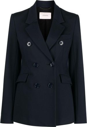 Dorothee Schumacher double-breasted blazer - women - Elastodiene/Polyamide/Polyester/Viscose/Viscose - 5 - Blue