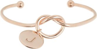 Meshmerise Love Knot Initial Bracelet in Rose-J at Nordstrom Rack