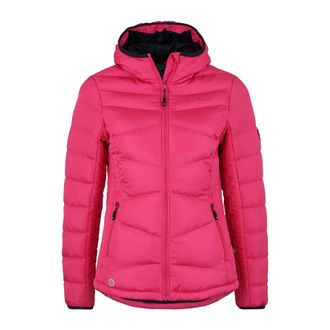 Deproc Winterjacke DEPROC ACTIVE BARRIE WOMEN, Damen, Gr. 36 (S), pink (fuchsia), 100% Polyester, tailliert, gerader Abschluss mit Gummizug, Jacken Winterjac