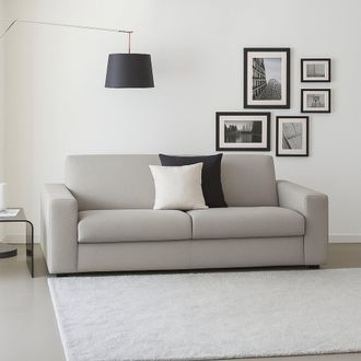 Dmora Sof&aacute; Fijo Desteve, Sof&aacute; De 2 Plazas, 100% Made In Italy, Sof&aacute; De Sal&oacute;n En Tela Tapizada, Con Reposabrazos Est&aacute;ndar, Cm 180x95h90, Gris - Dmora